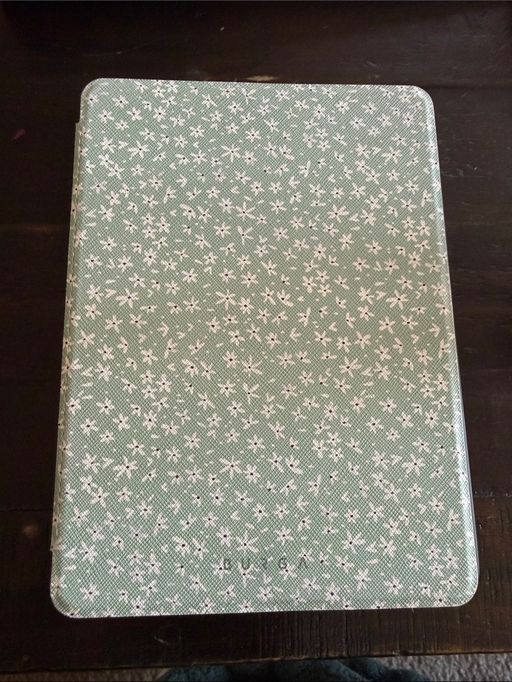 Burga 11th generation kindle holder - Green Floral Pattern